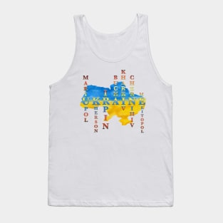 Ukrainian cities suffering during the war Tank Top